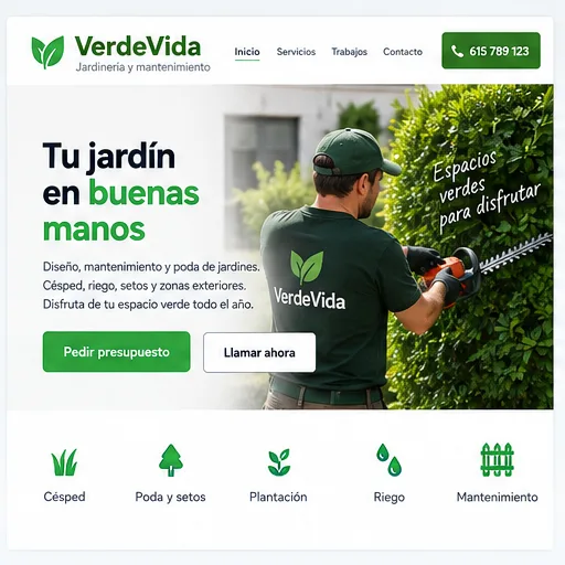 Web española para empresa de jardinería