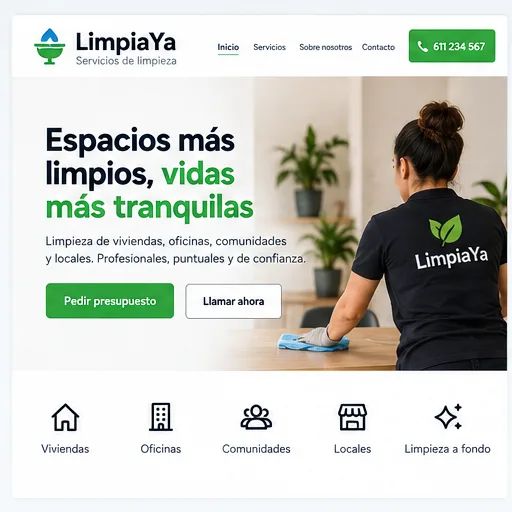 Web española para empresa de limpieza