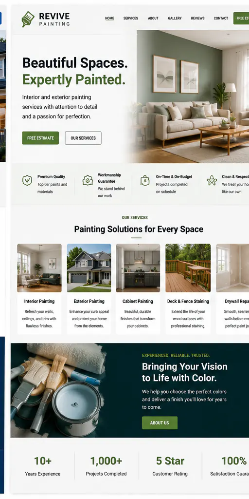 Painting website portfolio example 2
