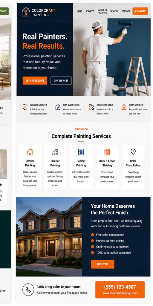 Painting website portfolio example 3
